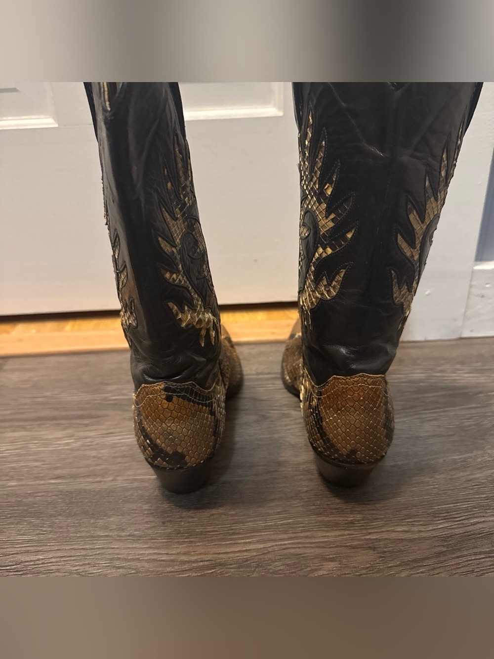 Justin Boots Python Snake Boots - Picture 4 of 6